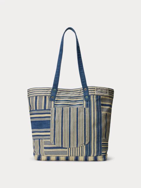 RRL by Ralph Lauren Indigo Striped Patchwork Tote