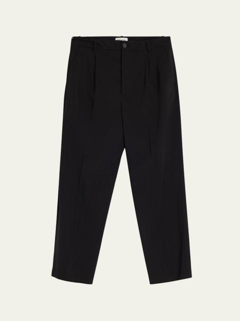 FRAME Men's Tropical Wool Pleated Trousers
