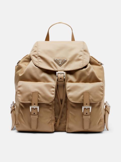 Prada Re-Nylon leather-trimmed backpack