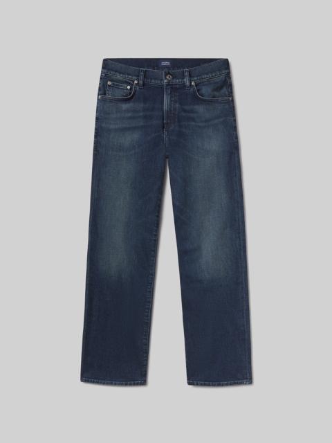 Citizens of Humanity Elijah Straight Cotton Silk Denim In Carbon Blue