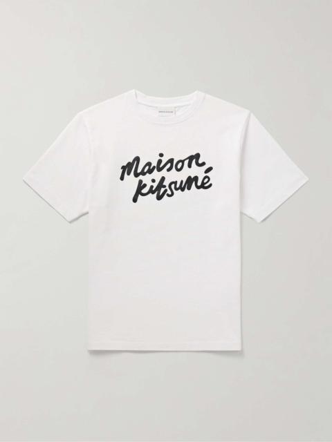 Maison Kitsuné Logo-Print Cotton-Jersey T-Shirt