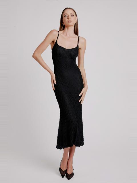 BARDOT Adoni Mesh Midi Dress In Black