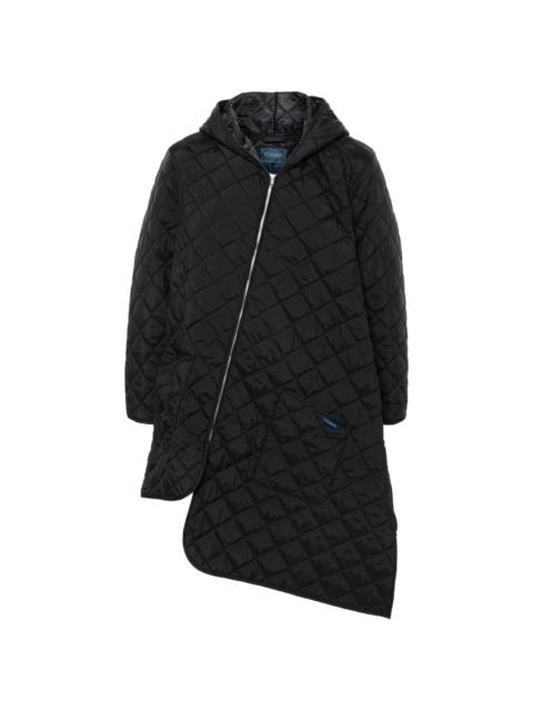 asymmetric parka coat