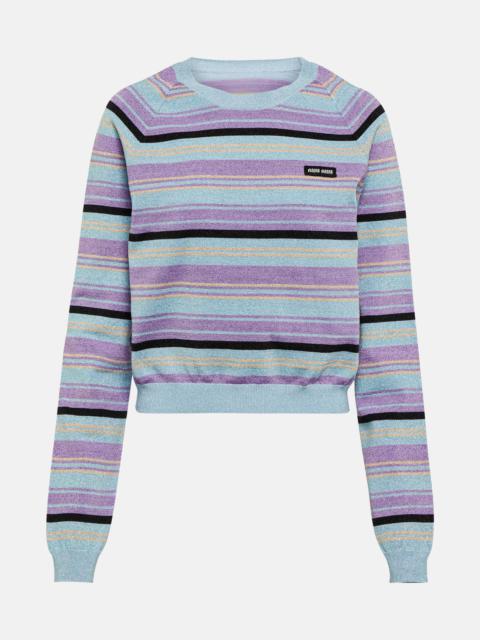 Miu Miu Striped cropped sweater