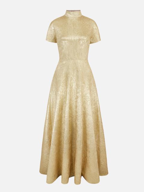 EMILIA WICKSTEAD Malinda Dress in Gold Metallic Cloque