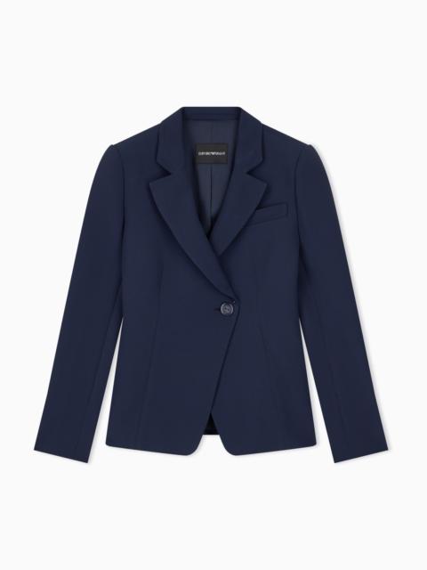 EMPORIO ARMANI TAILORED SINGLE-BREASTED BLAZER WITH NOTCHED LAPELS