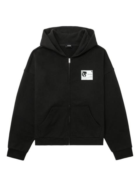 We11done bear-graphic zip-up hoodie