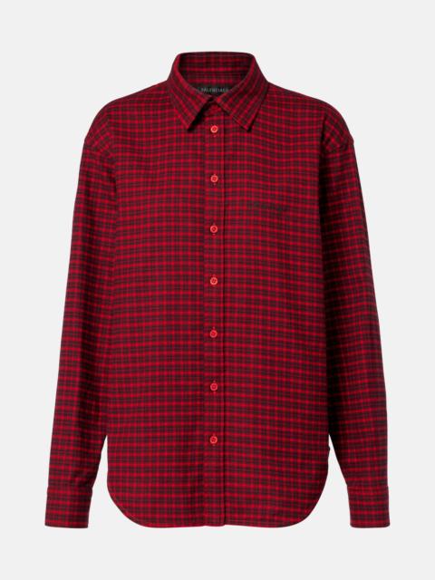 BALENCIAGA Checked cotton shirt
