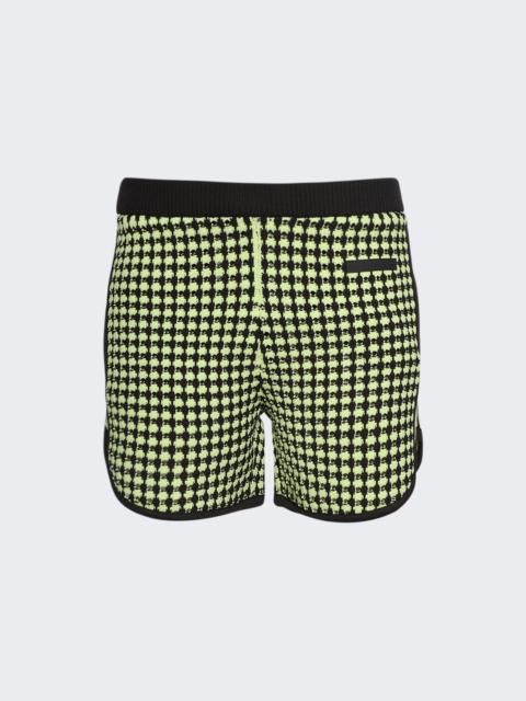 adidas X Wales Bonner Crochet Shorts Yellow And Night Brown