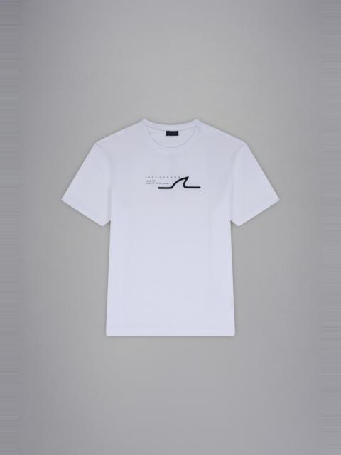 COTTON JERSEY T-SHIRT WITH EMBROIDERY AND PRINT