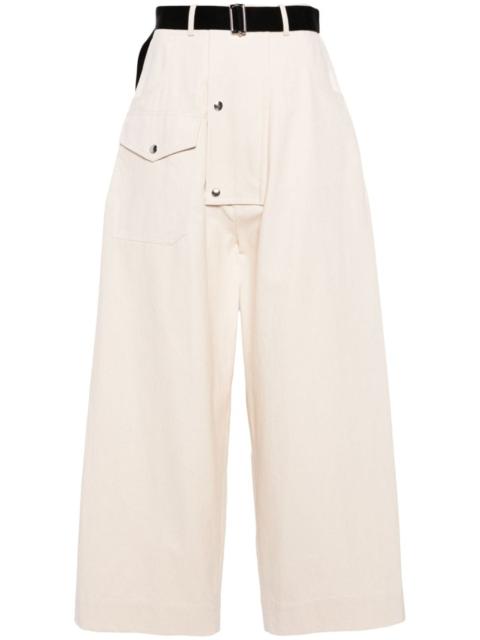 high-waist wide-leg trousers