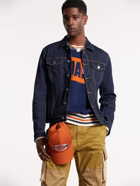 DSQUARED2 DARK RINSE WASH DAN JEAN JACKET