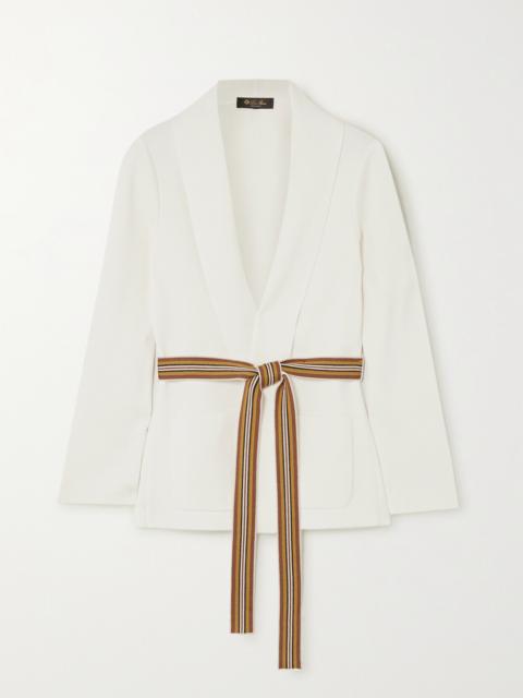 Loro Piana Belted Silk And Cotton-blend Cardigan