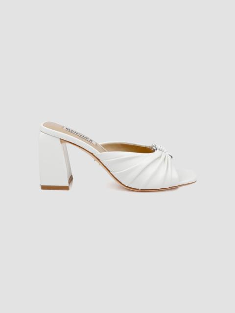 BADGLEY MISCHKA Women's Vayla 75MM Leopard-Print Sandals - White Leather