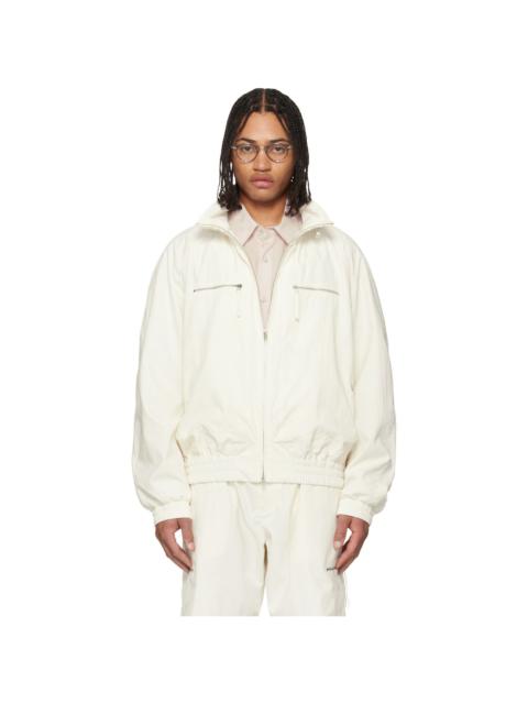 Wooyoungmi Off-White Zip Detail Windbreaker Jacket