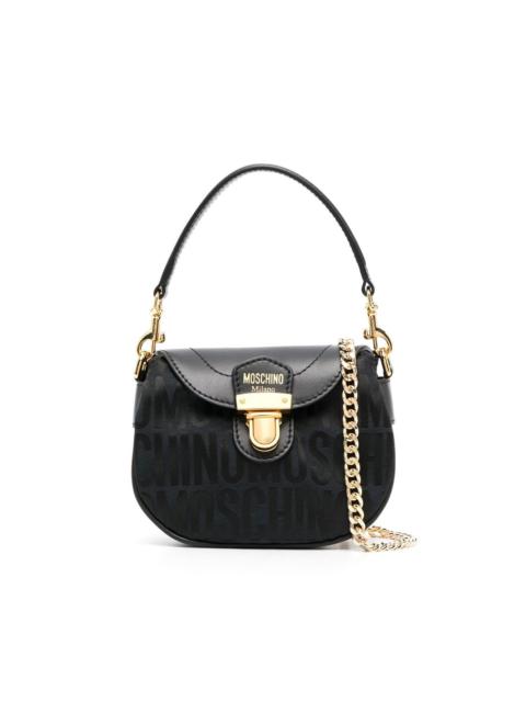 Moschino logo stamp monogram shoulder bag