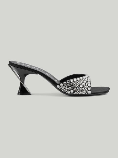 Women's slide sandal with crystals