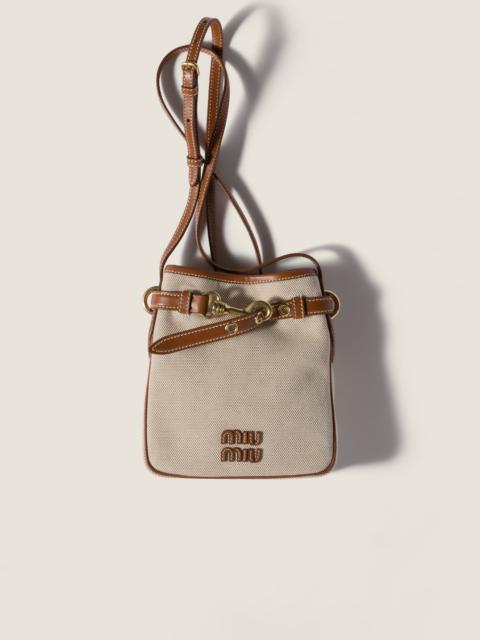 Miu Miu Canvas and leather pouch
