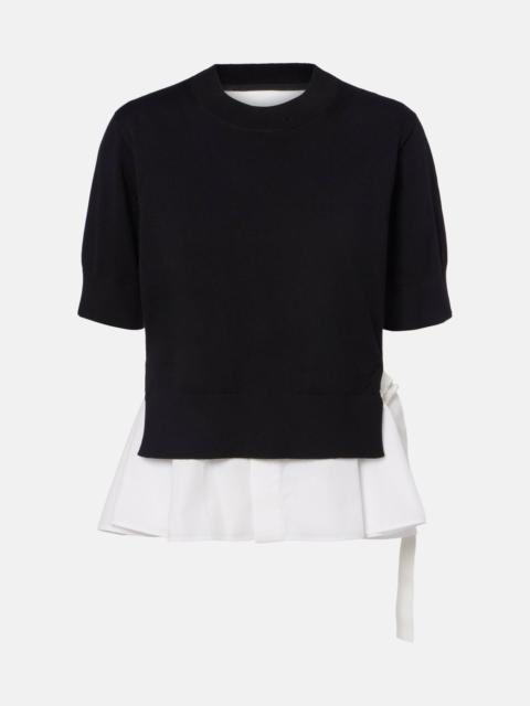 sacai Paneled top