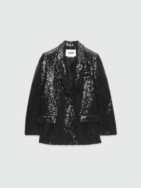 MSGM Sequined fabric jacket