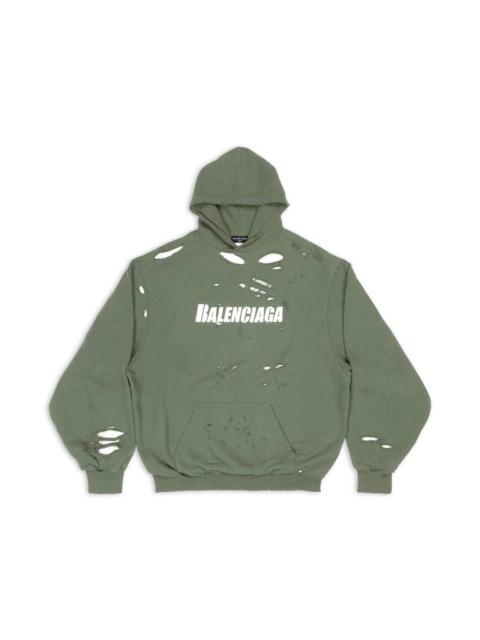 BALENCIAGA Destroyed Hoodie in Green