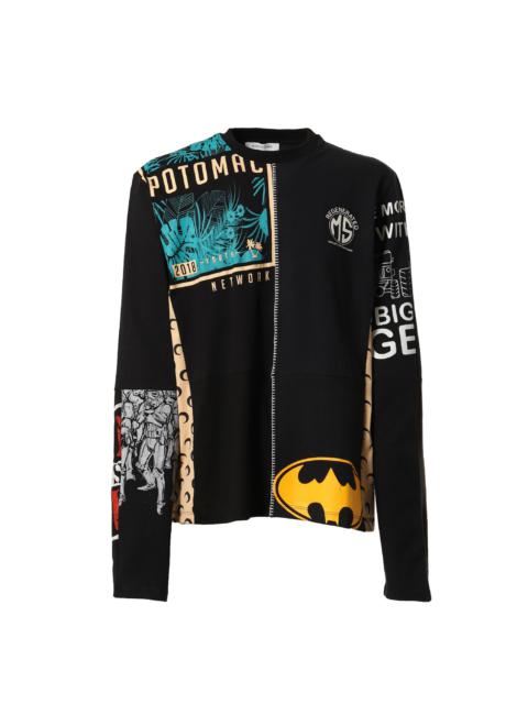 REGENERATED GRAPHIC T-SHIRT LONG SLEEVES T-SHIRT / BLK