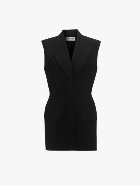 Victoria Beckham Sleeveless Tailored Dress In Black