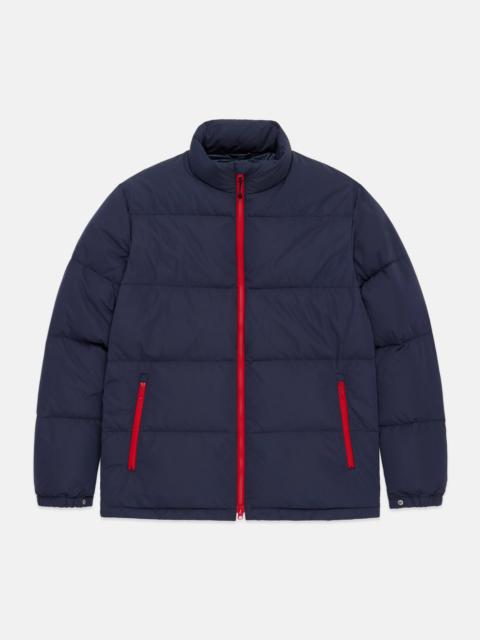 J. PRESS NAVY DOWN PUFFER JACKET - TRIM FIT