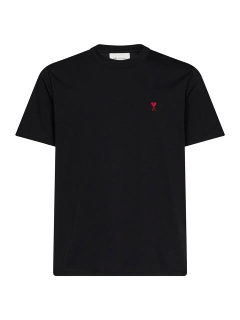AMI Paris Black cotton Ami de Cœur T-shirt