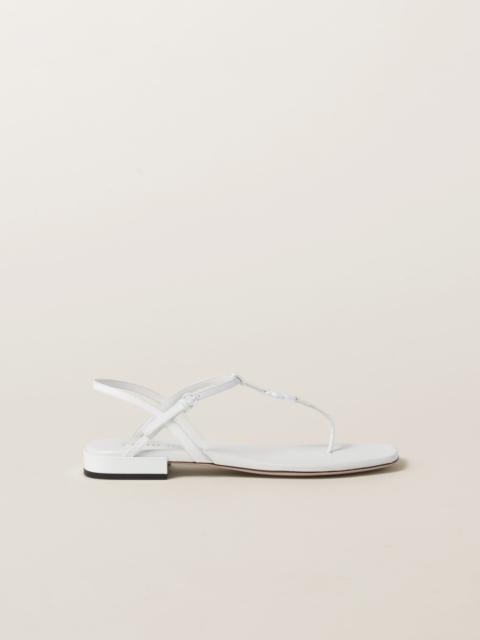 Miu Miu Patent thong sandals