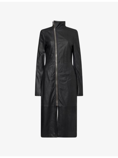 Rick Owens Gary Long Leather Coat