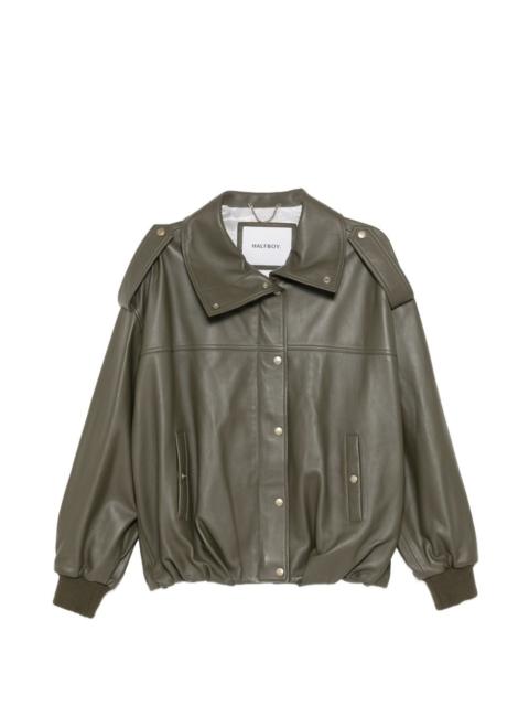HALFBOY®️ buttoned leather jacket