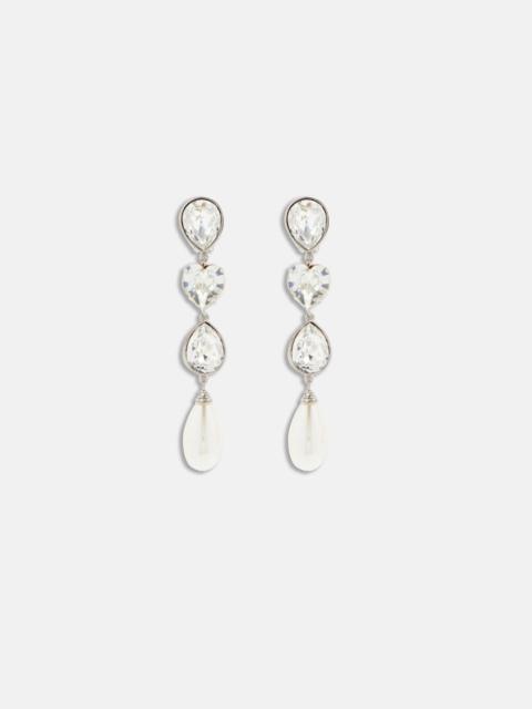Alessandra Rich CRYSTAL EARRINGS WITH PENDANTS