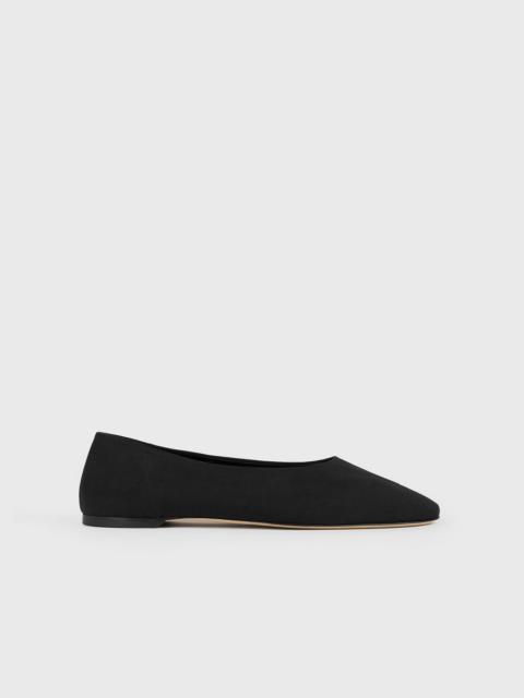 TOTEME Slip jersey ballerinas black