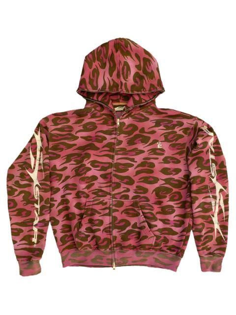 HELLSTAR Cheetah Zip-Up Hoodie "Red" HSR071