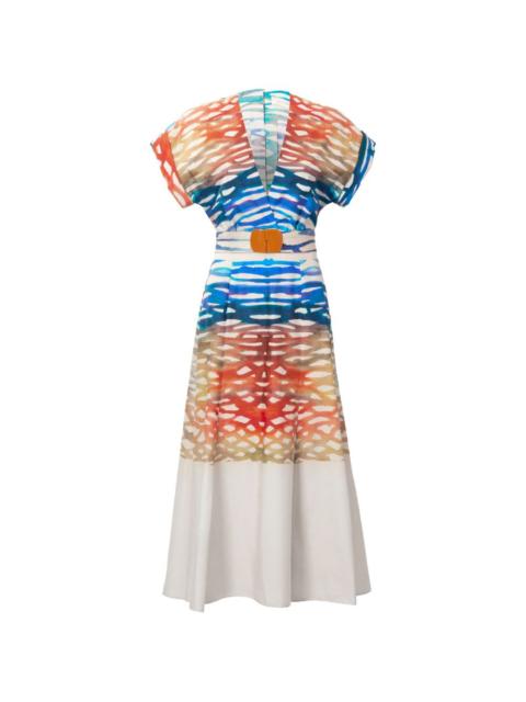 SILVIA TCHERASSI Sakura belted midi dress