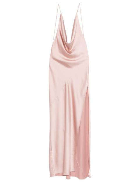THE ANDAMANE Vera cowl-neck side-slit maxi dress