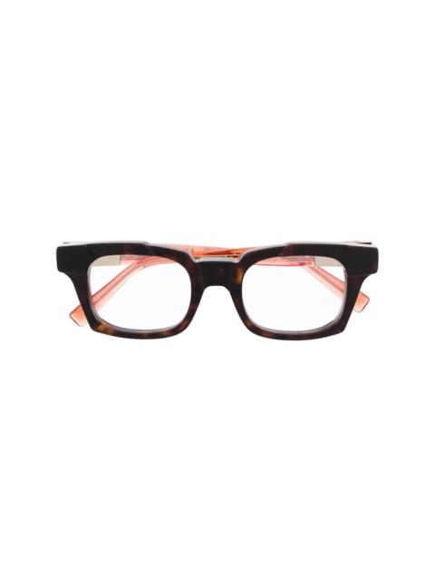 Kuboraum colour-block square glasses