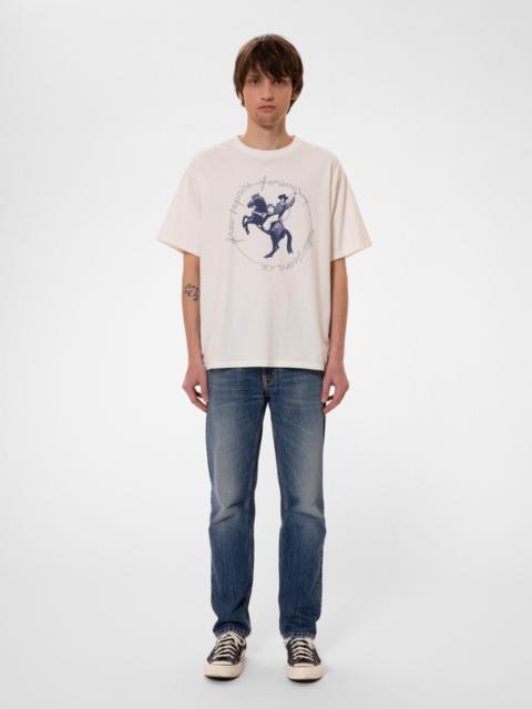 Nudie Jeans Koffe Free Repairs T-Shirt Offwhite