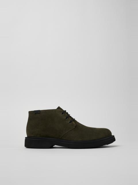 CAMPER Norman Green nubuck ankle boots for men