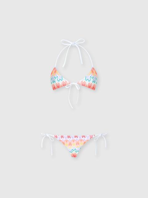 Missoni Triangle bikini in viscose with floral motif