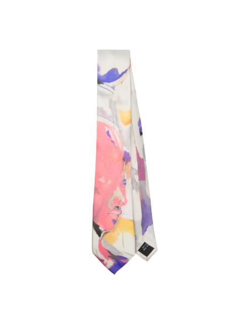 KidSuper Painted print silk tie