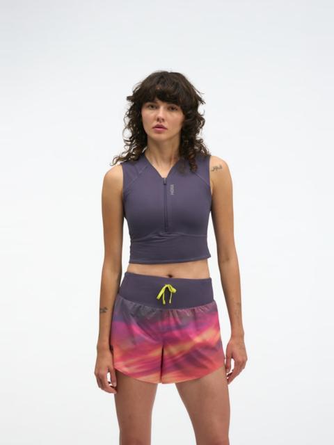 HOKA Women's SkyBreeze Crop Tank Top in Squid Ink