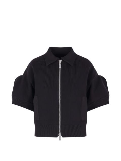 sacai zipped cardigan