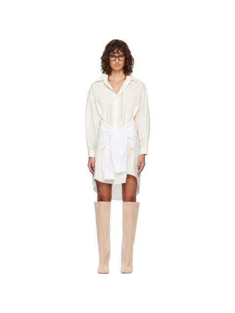 MM6 Maison Margiela Off-White Multi Wear Cotton Poplin Minidress