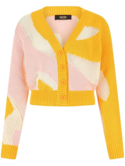 MCM patterned-jacquard cardigan