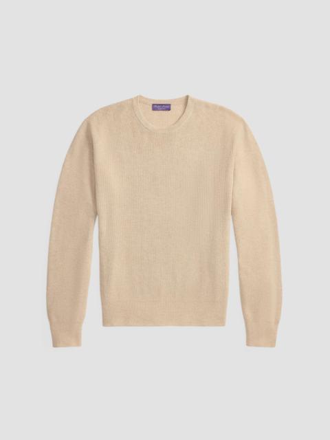 Ralph Lauren Men's Cotton-Cashmere Crewneck Sweater - Champagne Melange