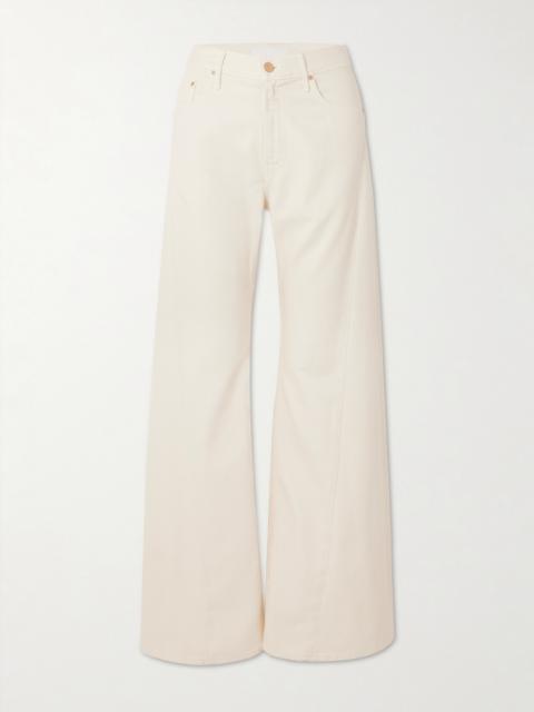 MOTHER Snacks! The Lemon Twist Sneak High-rise Wide-leg Jeans