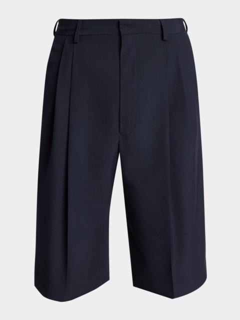 Dries Van Noten Men's Panrom Relaxed Fit Double-Pleated Shorts