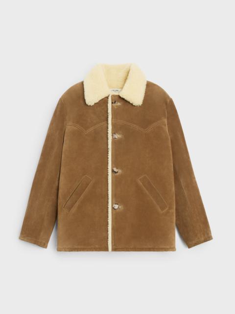 CELINE shearling coat in split calfskin